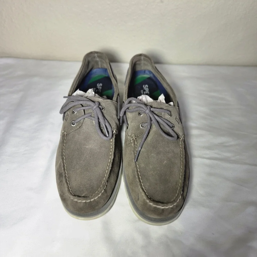 Sperry Top-Sider Mens 13M Grey Suede Boat Shoes Loafers 0199208